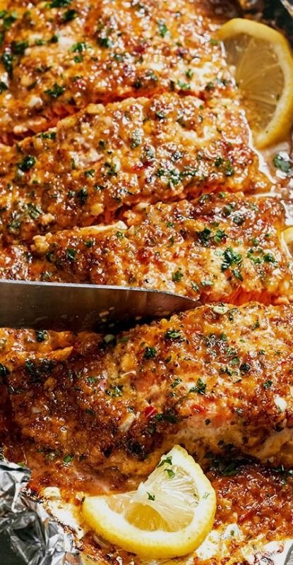 Baked Honey Garlic Salmon in Foil. Baked Honey Garlic Salmon in Foil.